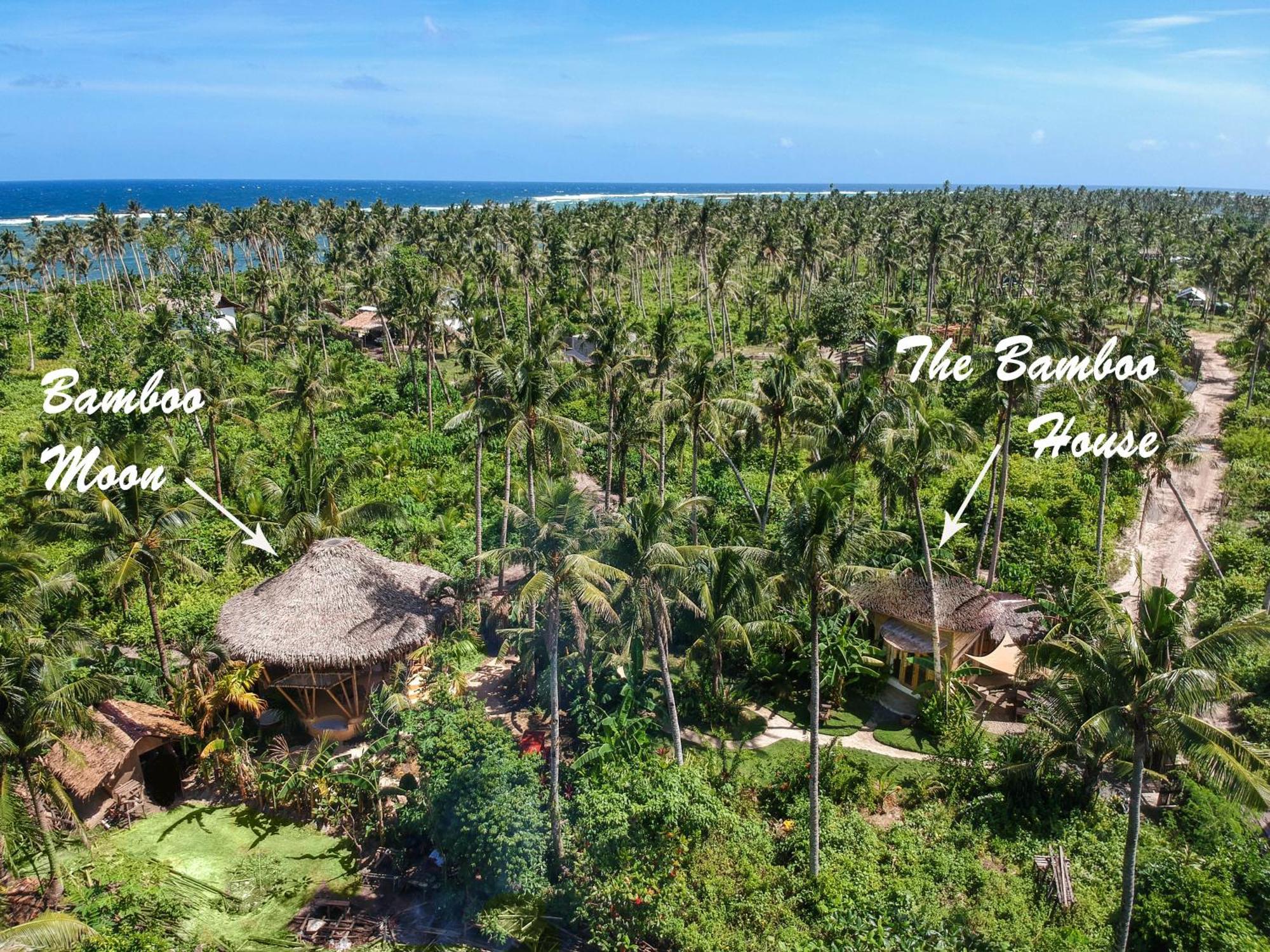 The Bamboo Houses - Tropical Garden & Empty Beach 제너럴 루나 외부 사진